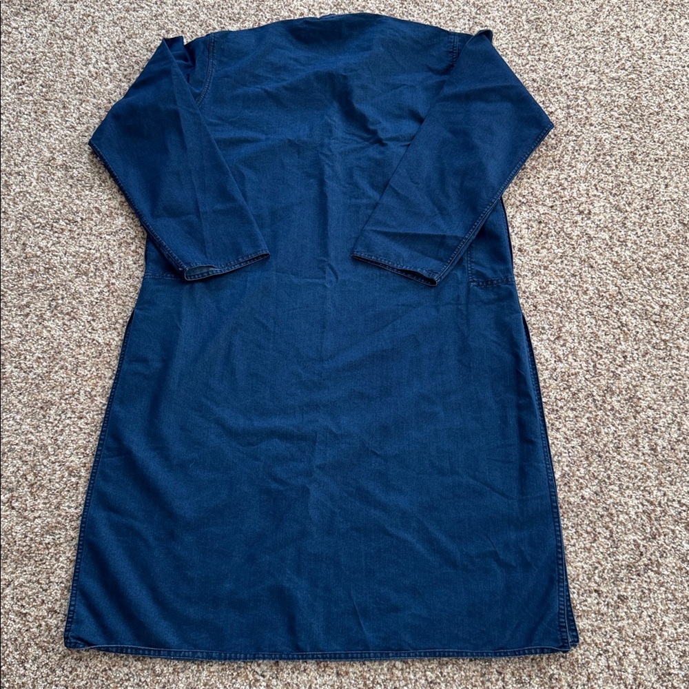 Mens Navy Blue Long Sleeve kurta top - Picture 3 of 6